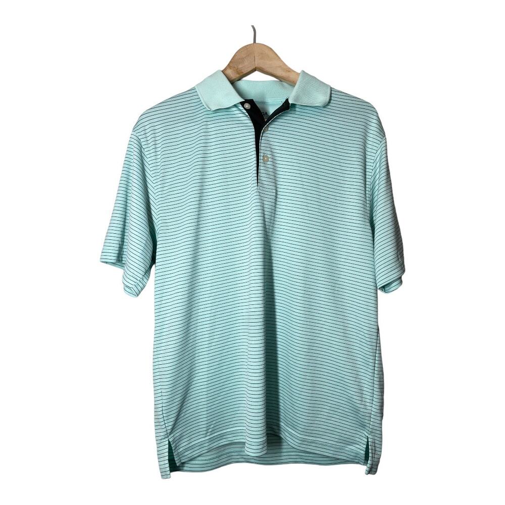 PGA Tour Golf Polo shirt Mens Striped Medium Short Sleeve Striped